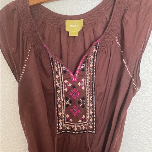 Maeve Embroidered Slip Dress Size 4 - Picture 2 of 9